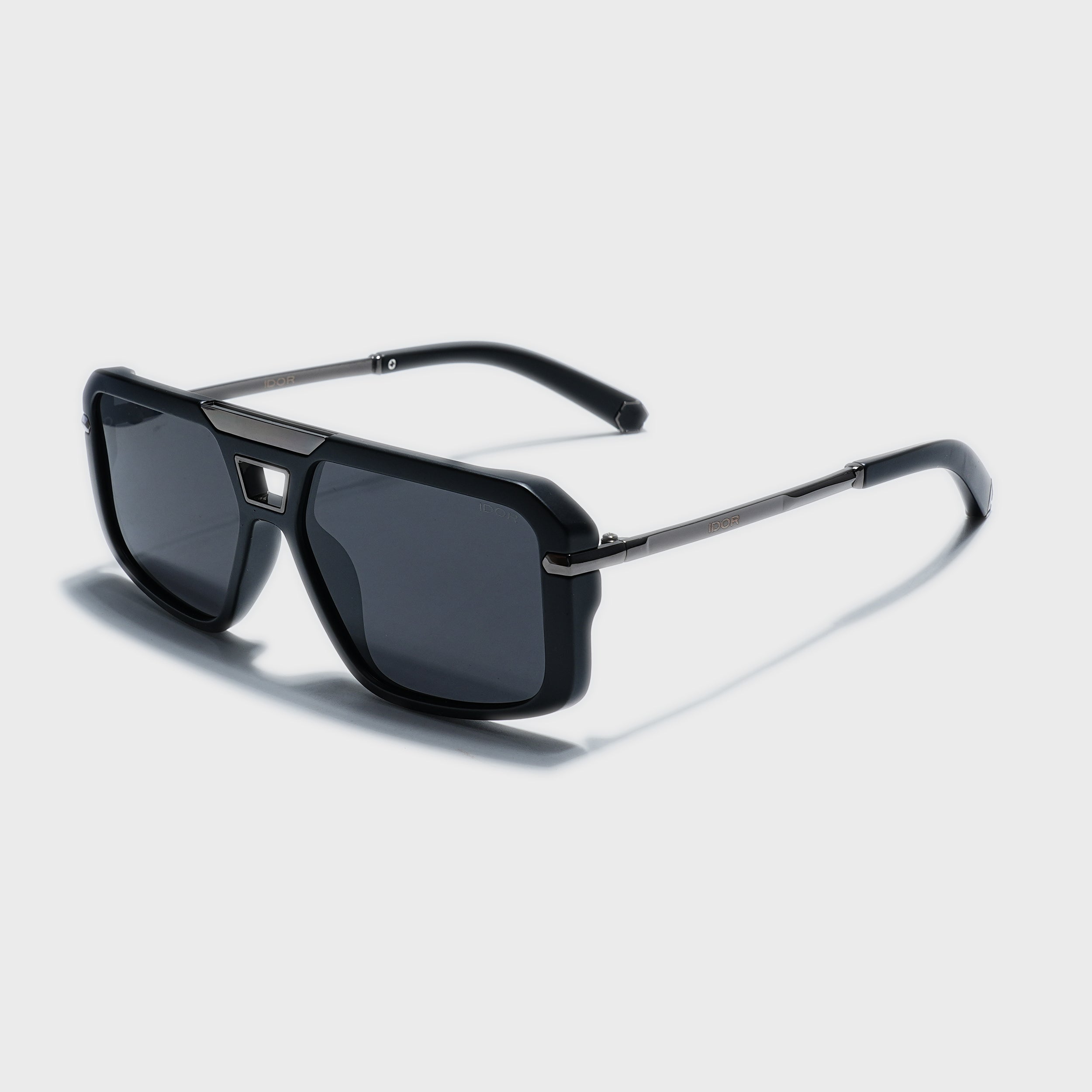 IDOR Premium Metal + Acetate High Quality Polarized Sunglass for Men | IDOR-98037