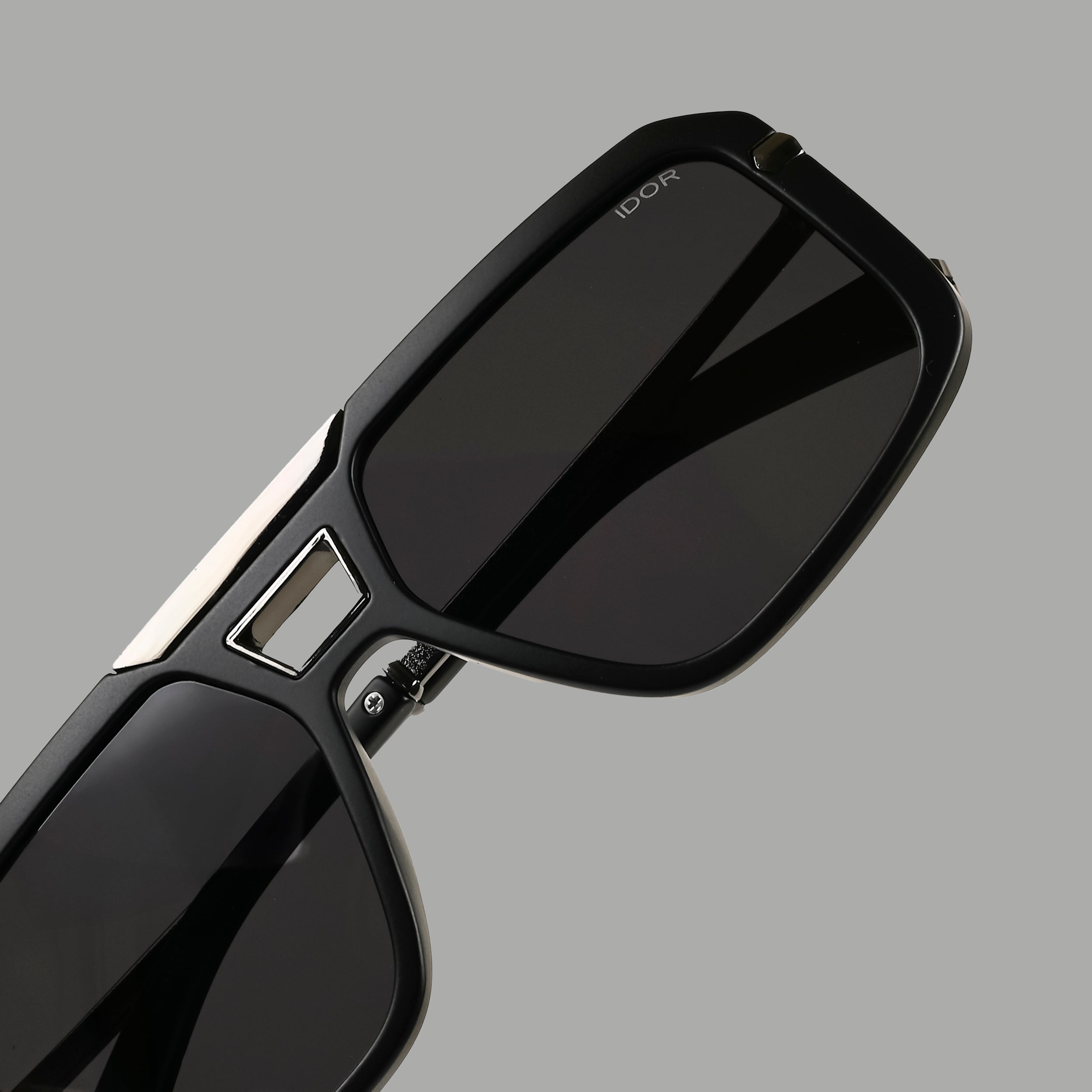 IDOR Premium Metal + Acetate High Quality Polarized Sunglass for Men | IDOR-98037