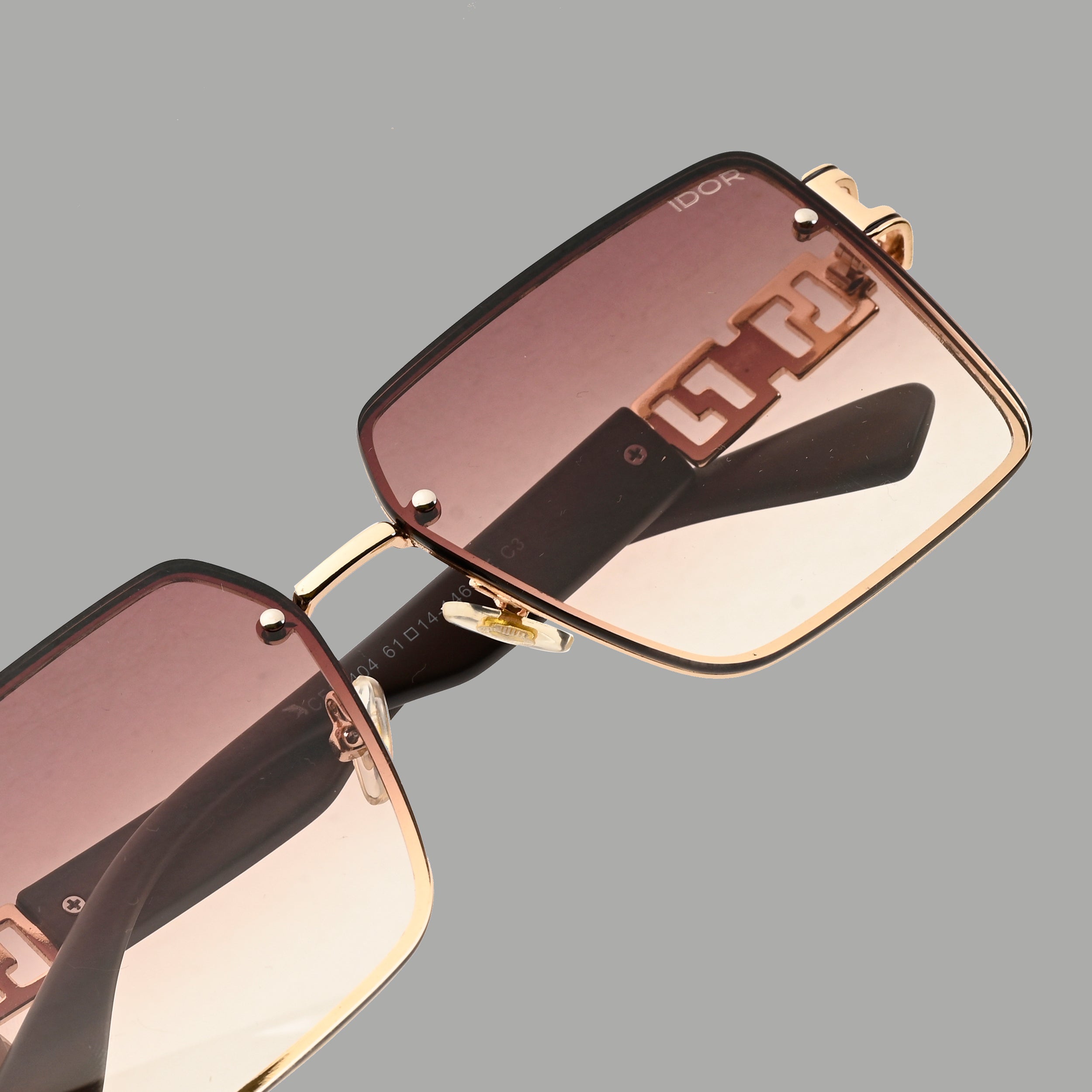 IDOR Premium Metal High Quality Sunglass for Unisex | IDOR-58404