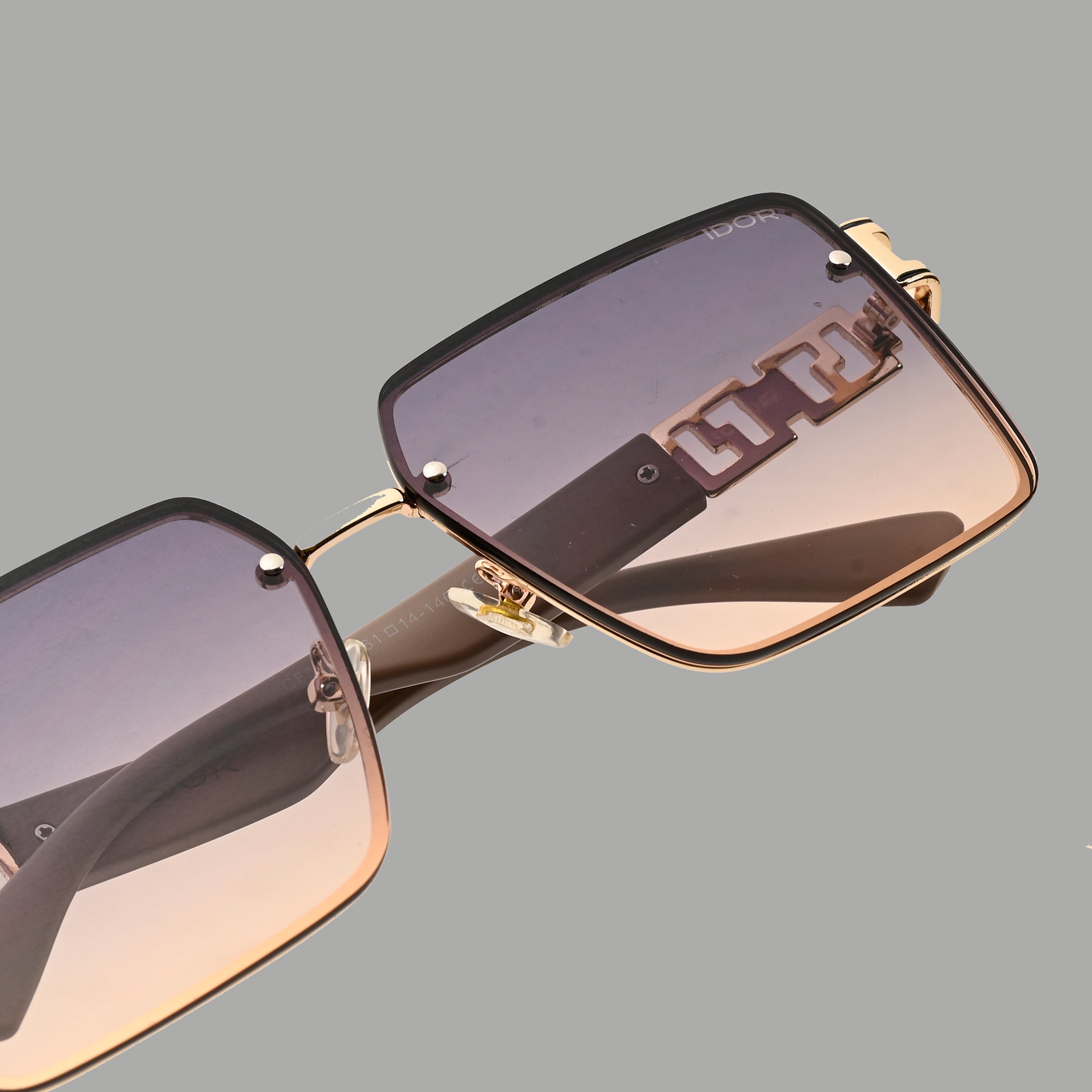 IDOR Premium Metal High Quality Sunglass for Unisex | IDOR-58404