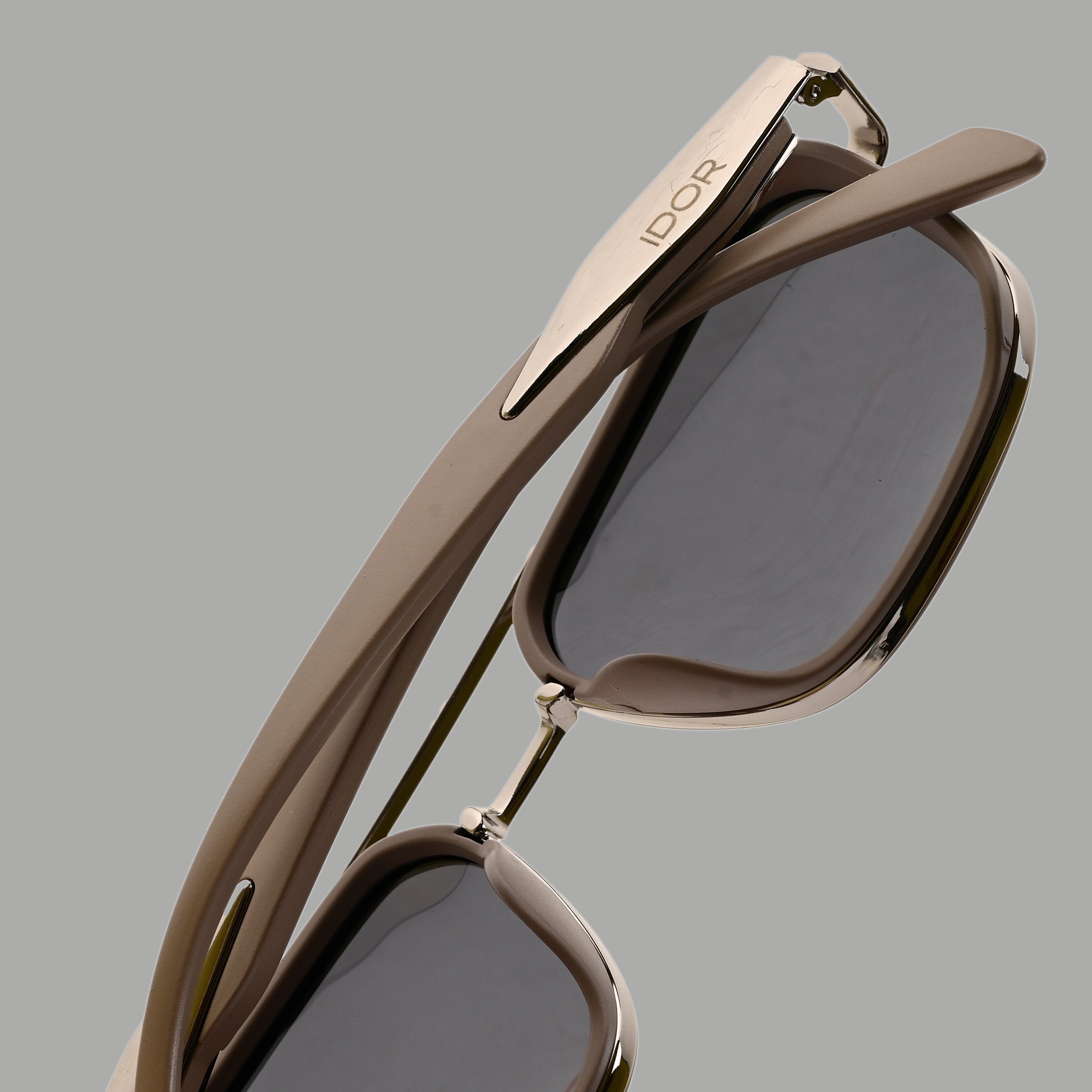 IDOR Premium Metal High Quality Polarized Sunglass for Unisex | IDOR-58524