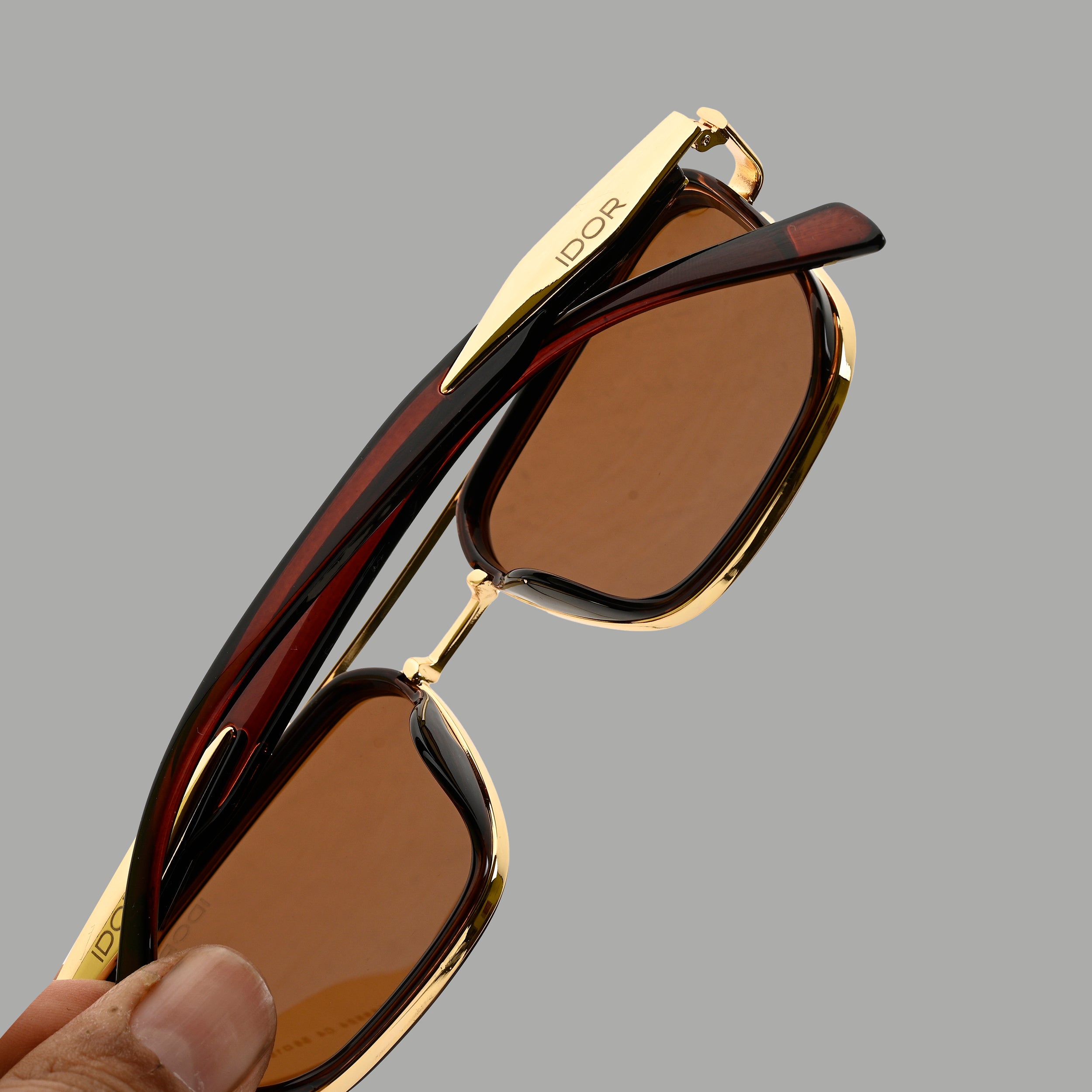 IDOR Premium Metal High Quality Polarized Sunglass for Unisex | IDOR-58524