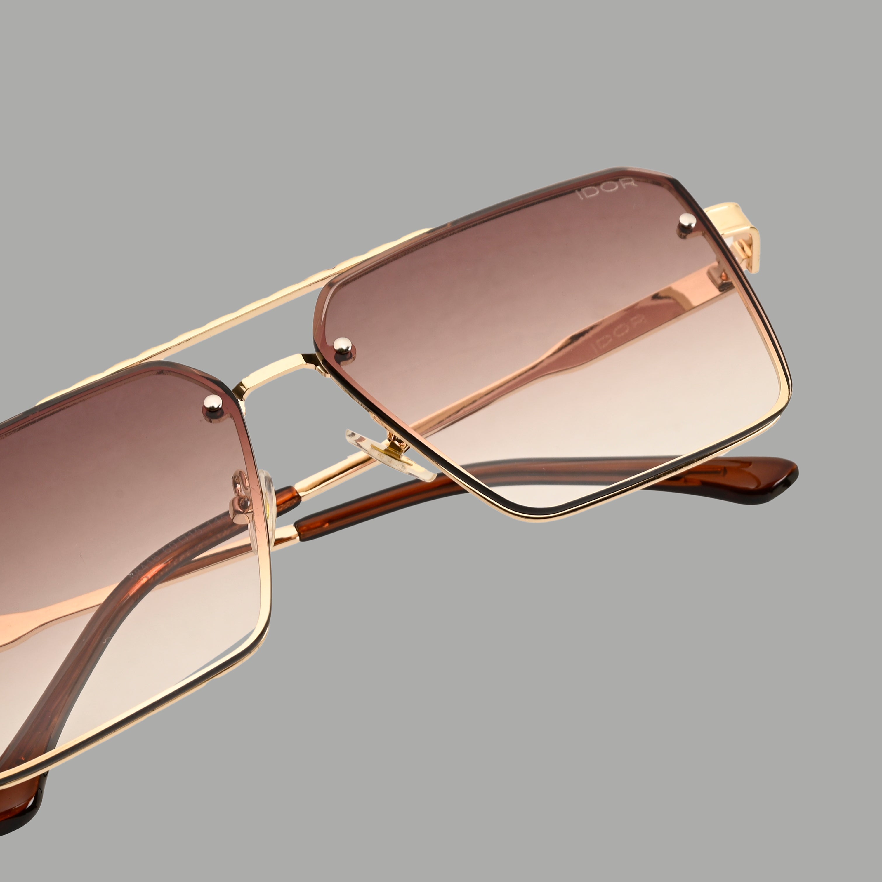 IDOR Premium Metal High Quality Sunglass for Unisex | IDOR-58416