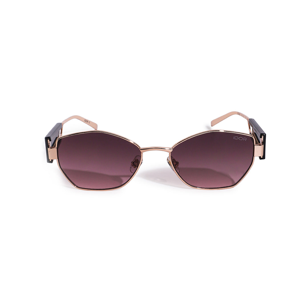 IDOR Premium Metal High Quality Sunglass for Women | IDOR-69286