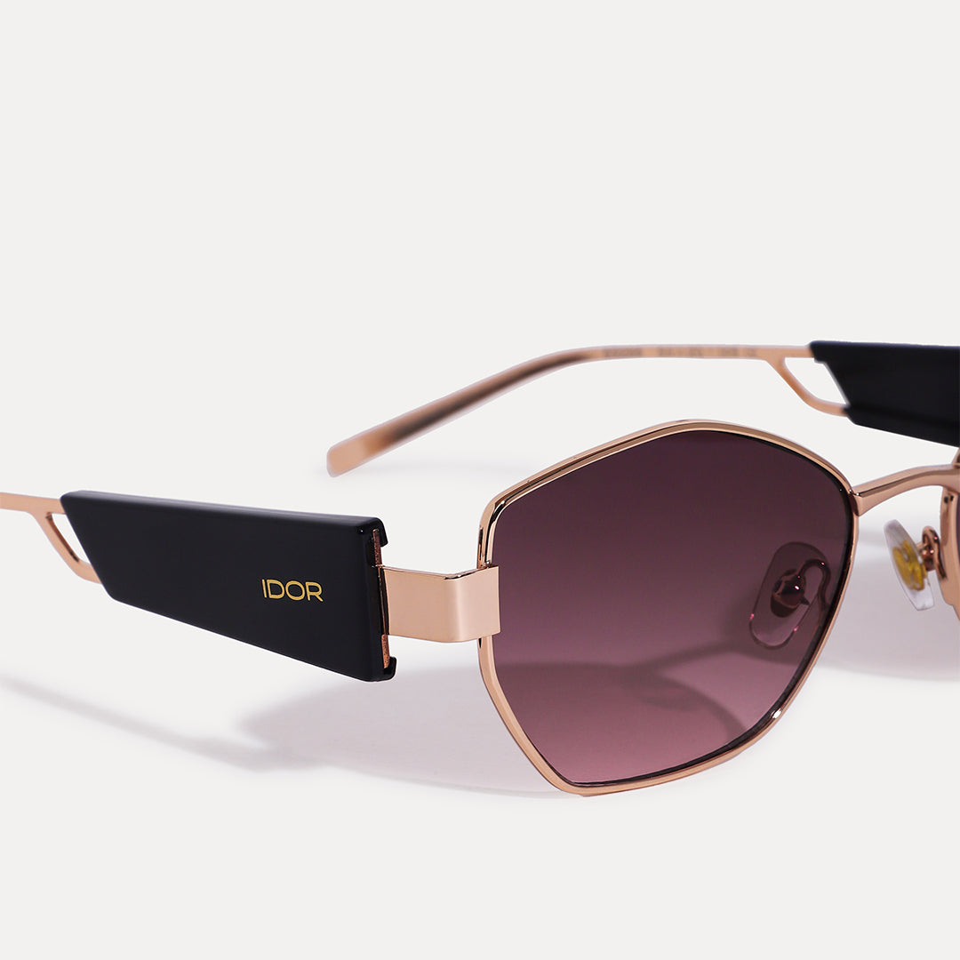 IDOR Premium Metal High Quality Sunglass for Women | IDOR-69286