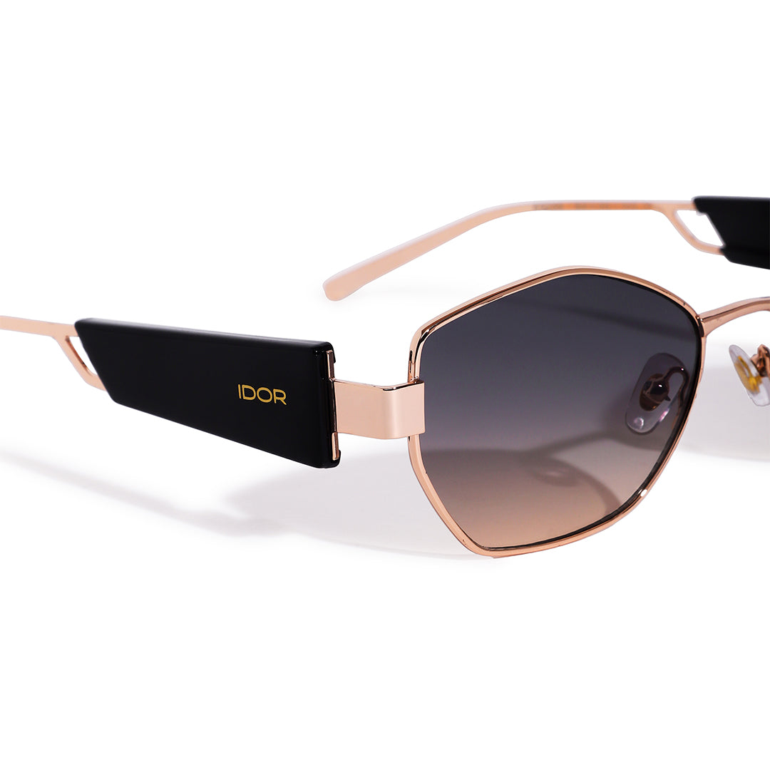 IDOR Premium Metal High Quality Sunglass for Women | IDOR-69286