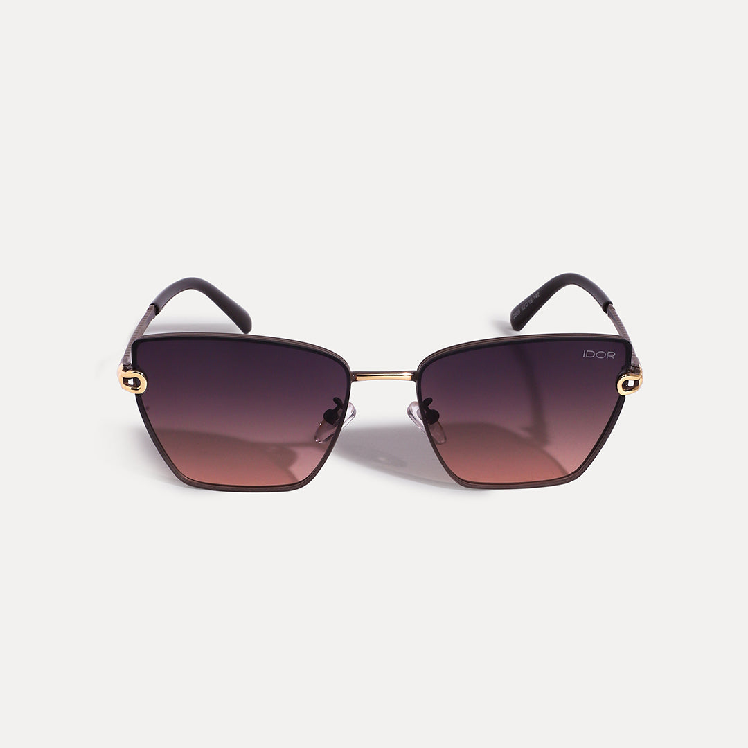 IDOR Premium Metal High Quality Sunglass for Women | IDOR-2608