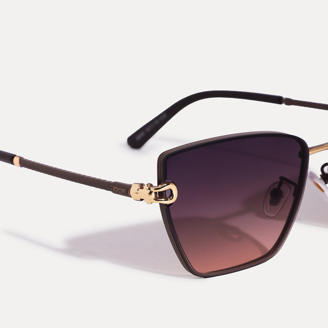 IDOR Premium Metal High Quality Sunglass for Women | IDOR-2608