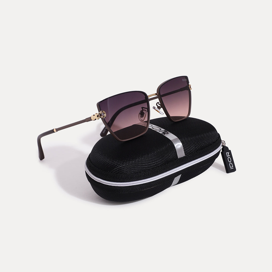 IDOR Premium Metal High Quality Sunglass for Women | IDOR-2608